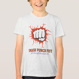 Camiseta Triblenda Puño Golpe Fuerte – Arte de Motivación de Fuerza A