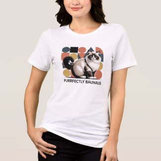 Camiseta Triblenda Puramente Bauhaus Ragdoll Cat Camiseta de arte mod