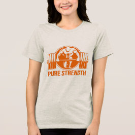 Camiseta Triblenda Pure Strength Powerlifting Logo – Gold Edition Gym