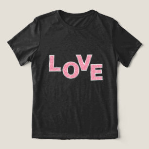 Camiseta Triblenda Purpurina Rosa de Amor