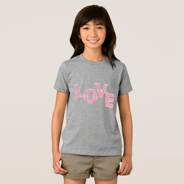 Camiseta Triblenda Purpurina Rosa de Amor ( Anverso Completo)