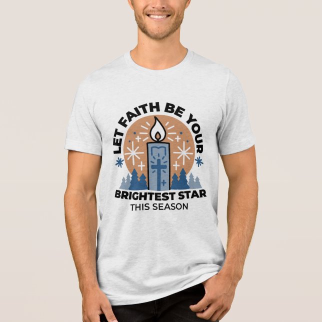 Camiseta Triblenda Que brille la fe: Tema del invierno (Anverso)
