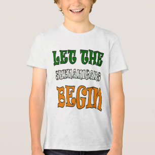 Camiseta Triblenda Que Comiencen Las Travesuras Día de San Patricio