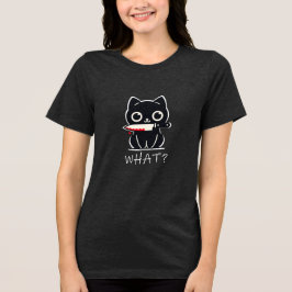 Camiseta Triblenda Qué grafismo de gato lindo