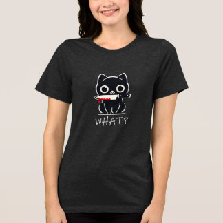 Camiseta Triblenda Qué grafismo de gato lindo