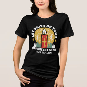Camiseta Triblenda Que la fe sea tu mejor estrella de arte de las vel
