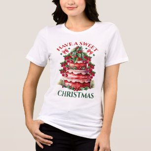 Camiseta Triblenda Que los dulces Navidades tomen Feliz Navidad