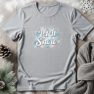 Camiseta Triblenda Que nieve con copos de nieve elegantes - Invierno