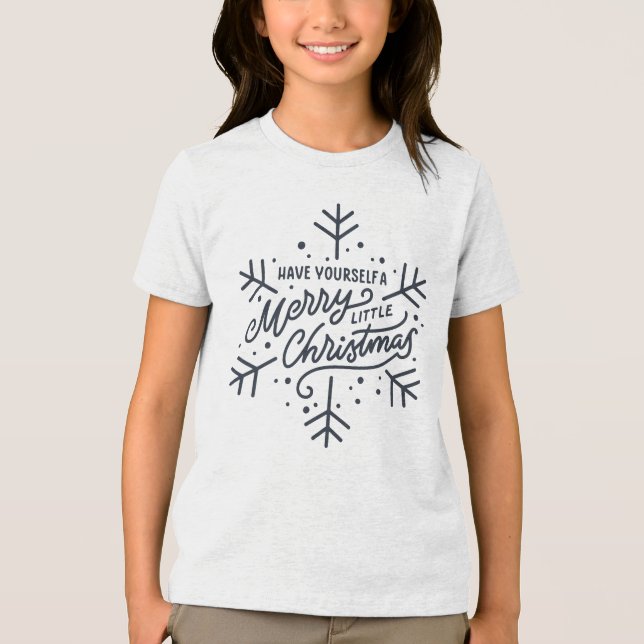 Camiseta Triblenda Que tengas unos buenos Navidades - Copo de nieve (Anverso)