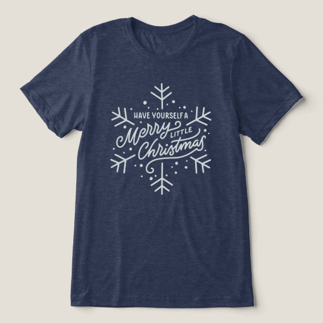 Camiseta Triblenda Que tengas unos buenos Navidades - Copo de nieve (Diseño delantero )