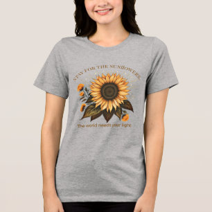 Camiseta Triblenda "Quédate por los Girasoles" Prevención del Suicidi