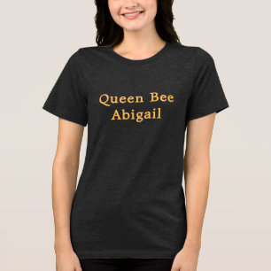 Camiseta Triblenda Queen Bee [Nombre] Negro y Amarillo