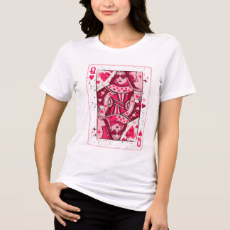 Camiseta Triblenda Queen of Hearts PNG, Valentine Coffee Girl, Trendy