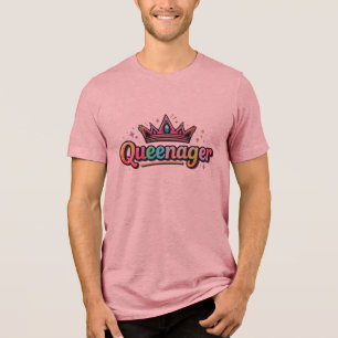 Camiseta Triblenda Queenager Retro Aestética - Gracioso regalo de emp