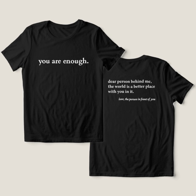 Camiseta Triblenda Querida persona detrás de mí ama a los hombres (Diseño Anverso y Reverso)