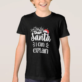 Camiseta Triblenda Queridos chicos de Santa graciosa Navidades negros