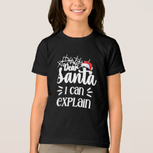 Camiseta Triblenda Queridos chicos de Santa graciosa Navidades negros
