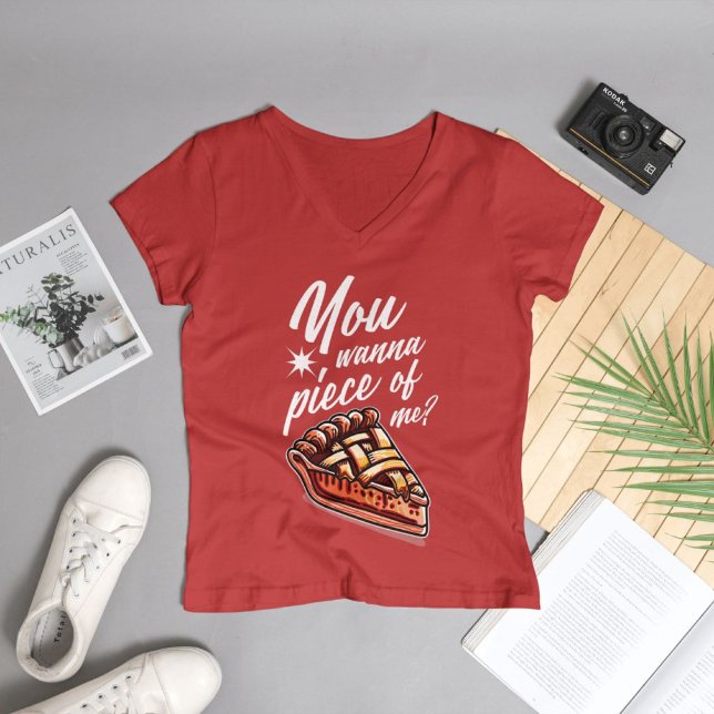 Camiseta Triblenda ¿Quieres un trozo de mí? - Divertido Apple Pie Pun (Subido por el creador)