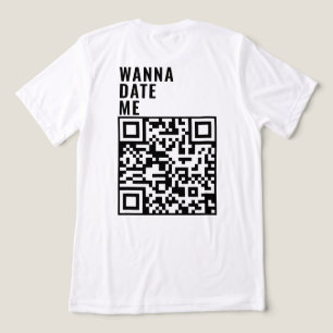 Camiseta Triblenda Quiero salir conmigo Personalizado Código QR Escan