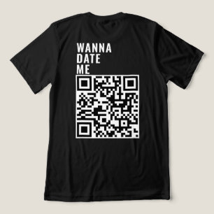 Camiseta Triblenda Quiero salir conmigo Personalizado Código QR Escan