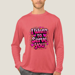 Camiseta Triblenda Quiero servirle - Cute Heart Design Men's
