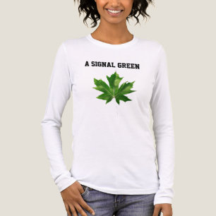 Camiseta Triblenda Quietud esmeralda hoja verde, hoja de arce,