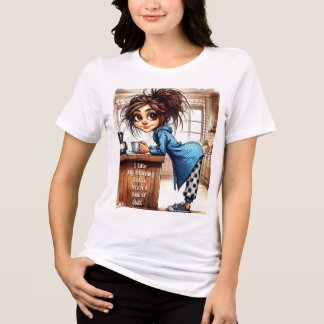 Camiseta Triblenda Quirky Cafetera Lady Side De La Camiseta De Las Da