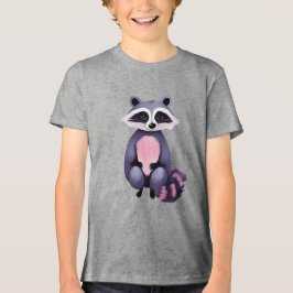 Camiseta Triblenda Raccoon de bebé negro dulce