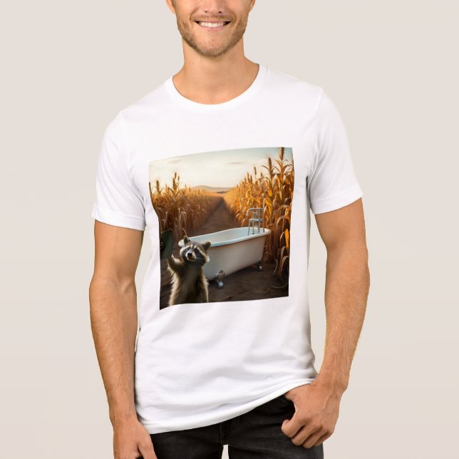 Camiseta Triblenda Raccoon Selfie 1 (Anverso)