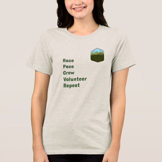 Camiseta Triblenda Race Pace Crew Volunteer Repeat (Anverso)