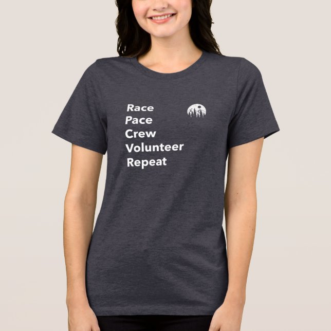 Camiseta Triblenda Race Pace Crew Volunteer Repeat (Anverso)