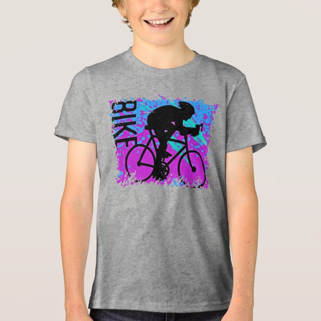 Camiseta Triblenda Racer de ciclismo abstracto (Anverso)