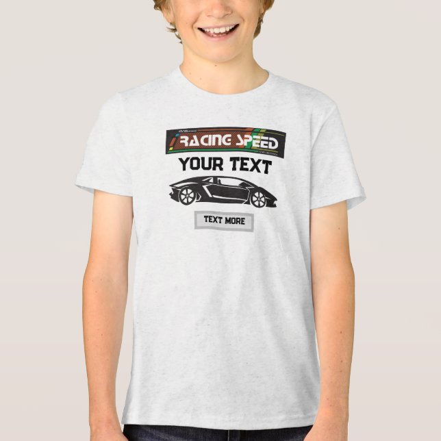 Camiseta Triblenda Racing Speed Car Design – Fast Motorsport Performa (Anverso)