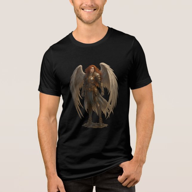 Camiseta Triblenda Radiant Angel Warrior in Gold Armor (Anverso)