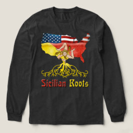 Camiseta Triblenda Raíces sicilianas Patrimonio de la Bandera de Esta
