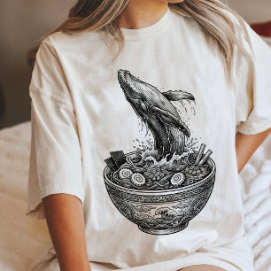 Camiseta Triblenda Ramen de ballena comida japonesa arte Ukiyo-E