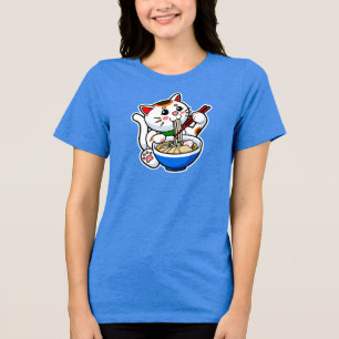 Camiseta Triblenda Ramen de Gato Afortunado