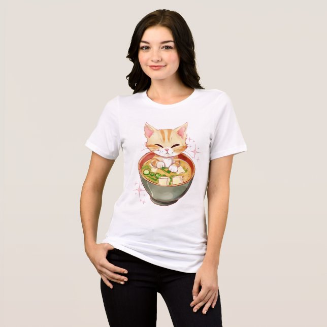 Camiseta Triblenda Ramen Noodle Kitty (Anverso Completo)