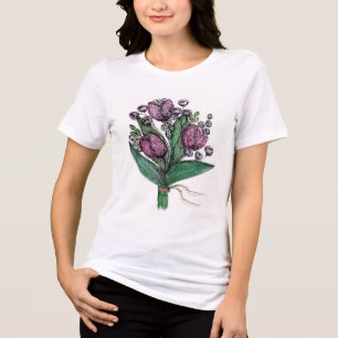Camiseta Triblenda Ramo de flores silvestres moderno gráfico - Artist