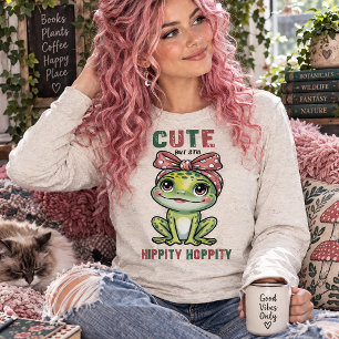 Camiseta Triblenda Rana Bebé Adorable Lazo Rosa Saltarina