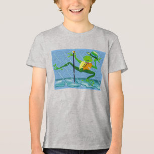 Camiseta Triblenda Rana cantando bajo la lluvia
