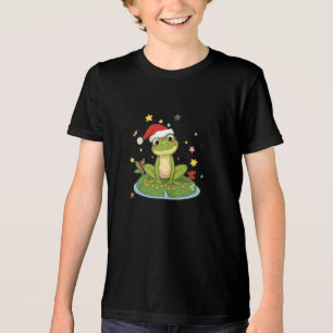 Camiseta Triblenda Rana Festiva Alegría - Rana Navideña Adorable en H