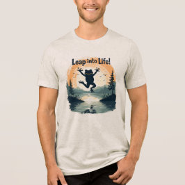 Camiseta Triblenda Rana Motivacional Salta a la Vida Amanecer Natural