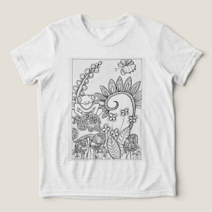 Camiseta Triblenda Rana pequeña en un hongo