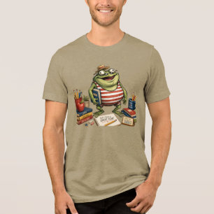 Camiseta Triblenda Rana PNG de vuelta a la escuela, decoración de aul