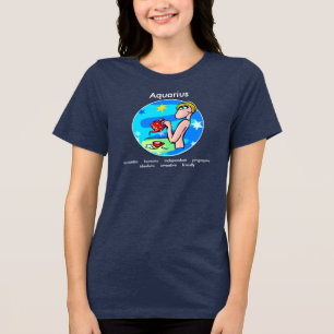 Camiseta Triblenda Rasgos de Acuario personalizables Dibujo animado l