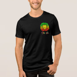 Camiseta Triblenda rasta cabeza de león rojo verde amarillo Jamaica u