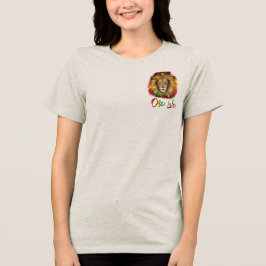 Camiseta Triblenda rasta cabeza de león rojo verde amarillo Jamaica u