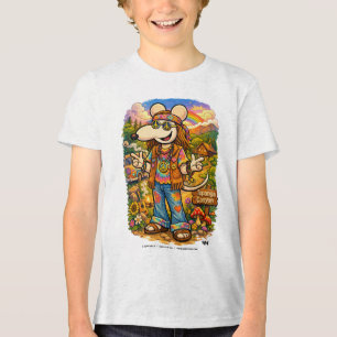 Camiseta Triblenda Rata del Arroyo   CreekRat Co.   Arte Hippie Vinta