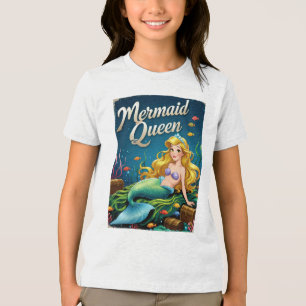 Camiseta Triblenda Realeza oceánica de la reina de la sirena Personal